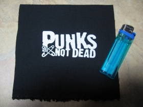 Punks not Dead  potlačená nášivka cca.12x6cm (po krajoch neobšívaná)